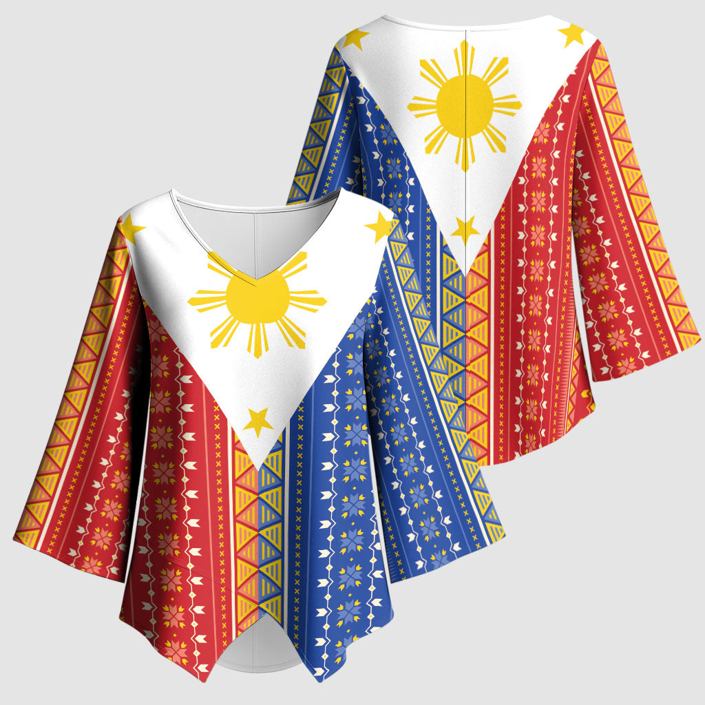 Philippines Sun Kimono Sleeve Blouse Igorot Tribal Inspiration