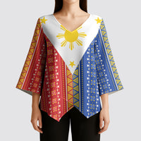 Philippines Sun Kimono Sleeve Blouse Igorot Tribal Inspiration