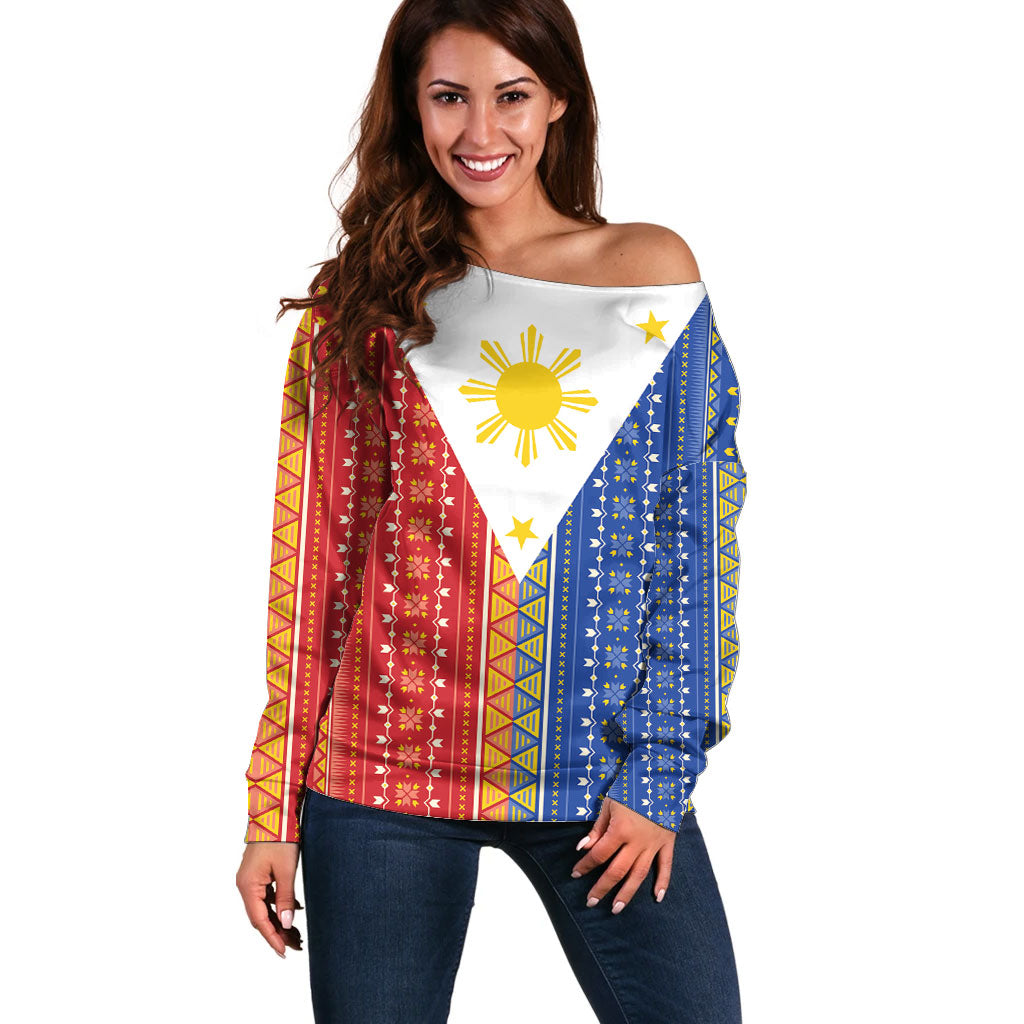 Philippines Sun Off Shoulder Sweater Igorot Tribal Inspiration