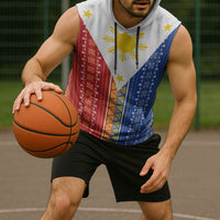 Philippines Sun Sleeveless Hoodie Igorot Tribal Inspiration