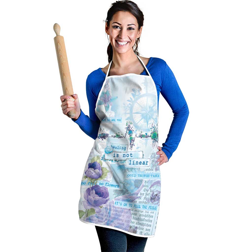 Mental Health Apron Healing Is Not Linear - Wonder Print Shop
