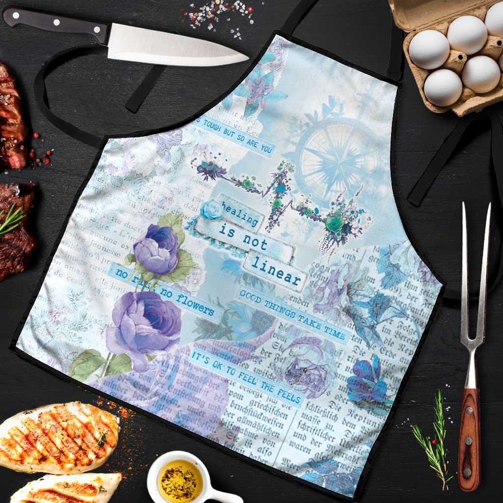 Mental Health Apron Healing Is Not Linear - Wonder Print Shop