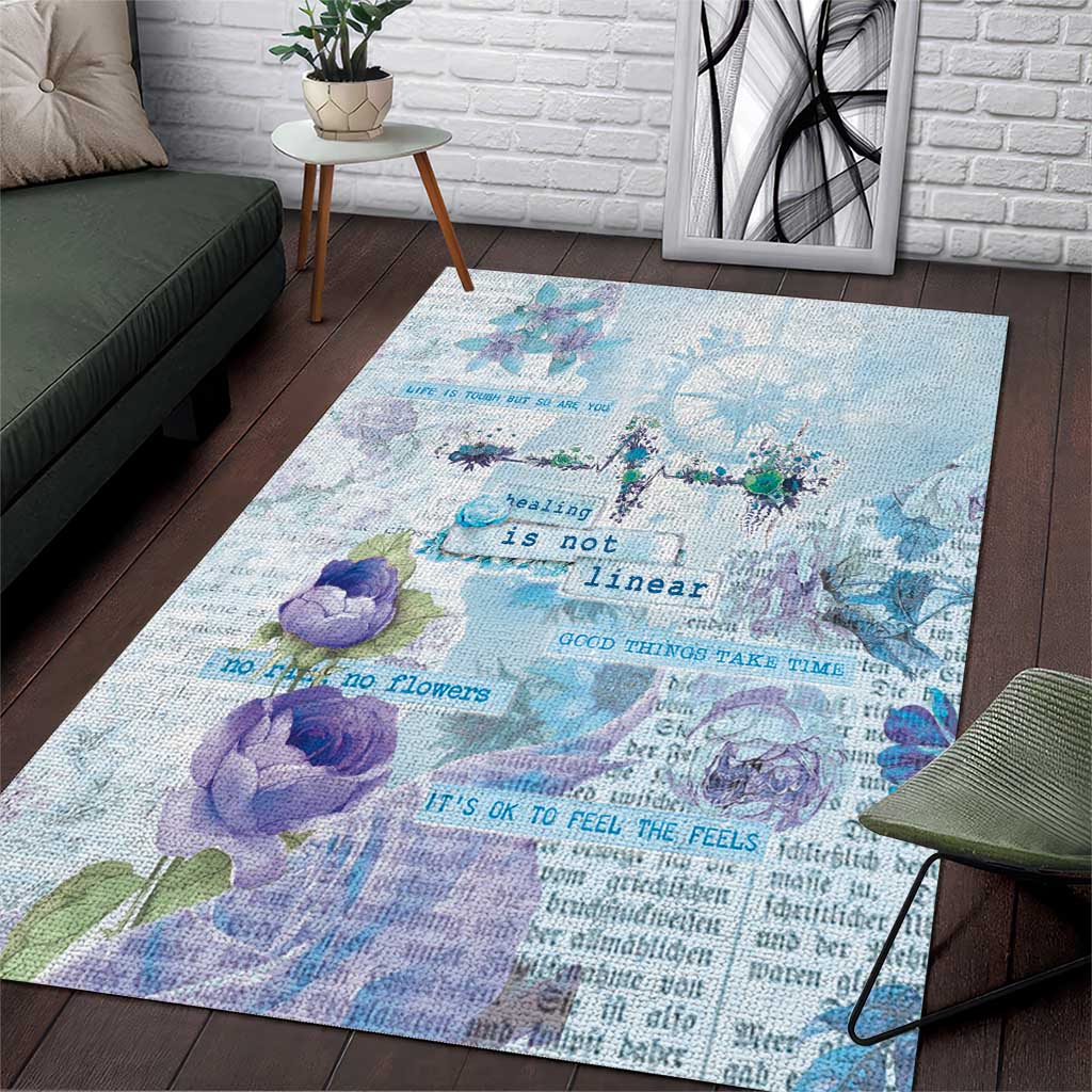 Mental Health Area Rug Healing Is Not Linear - Wonder Print Shop