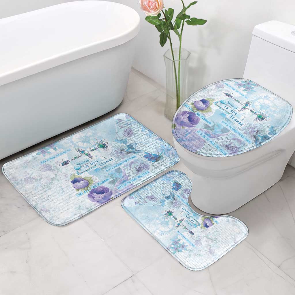Mental Health Bathroom Set Healing Is Not Linear - Wonder Print Shop