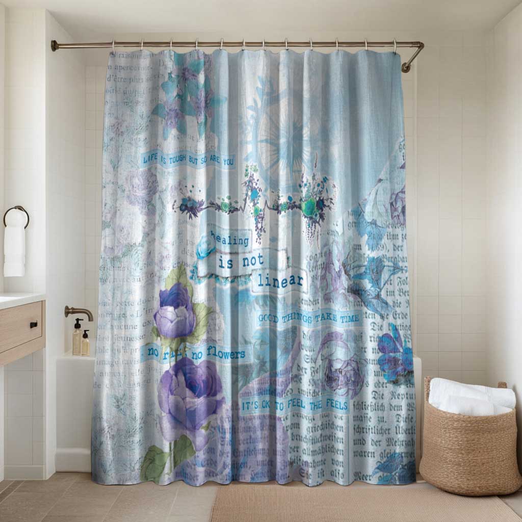 Mental Health Bathroom Set Healing Is Not Linear - Wonder Print Shop