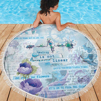 Mental Health Beach Blanket Healing Is Not Linear - Wonder Print Shop