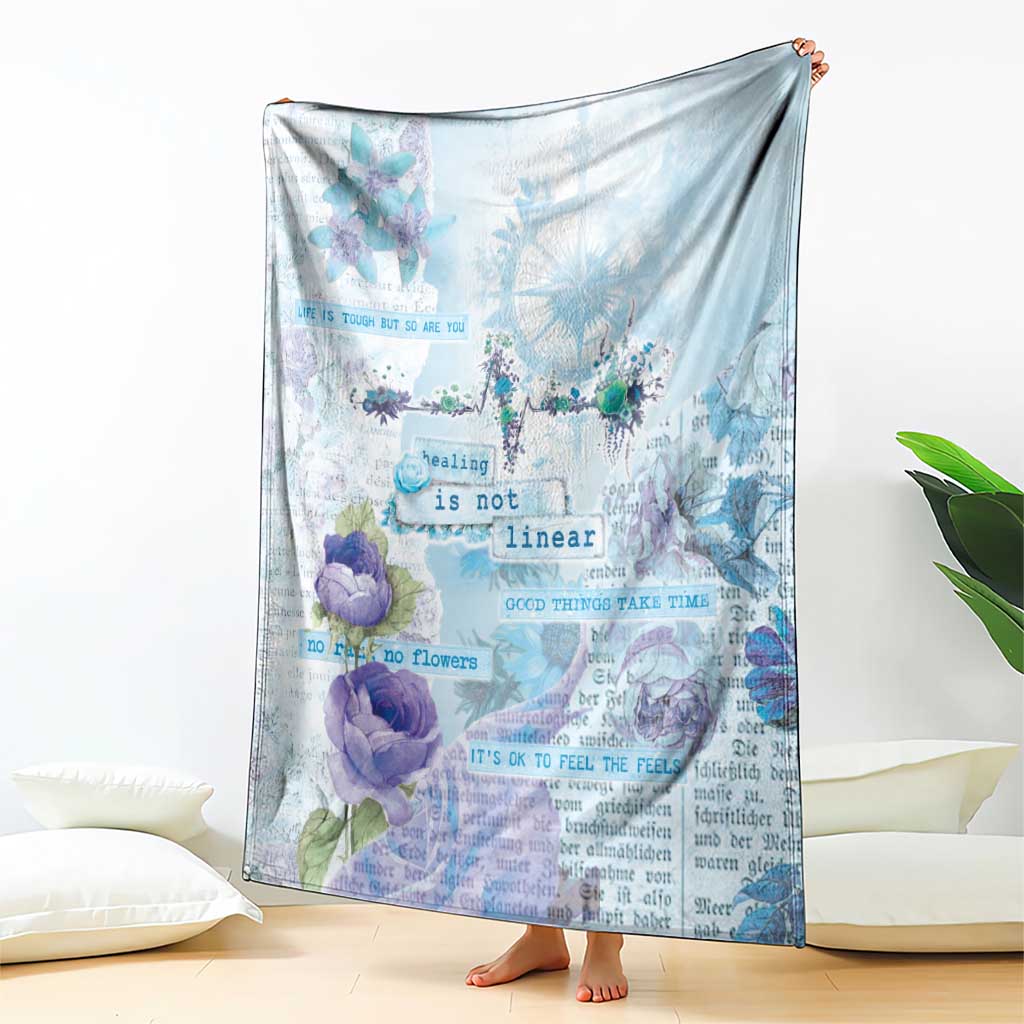 Mental Health Blanket Healing Is Not Linear - Wonder Print Shop