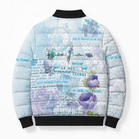 Mental Health Bomber Puffer Jacket Healing Is Not Linear - Wonder Print Shop