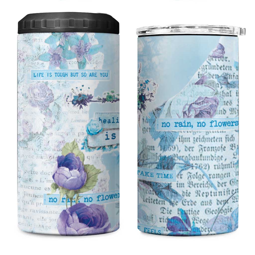 Mental Health 4 in 1 Can Cooler Tumbler Healing Is Not Linear - Wonder Print Shop
