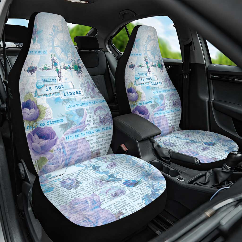 Mental Health Car Seat Cover Healing Is Not Linear - Wonder Print Shop