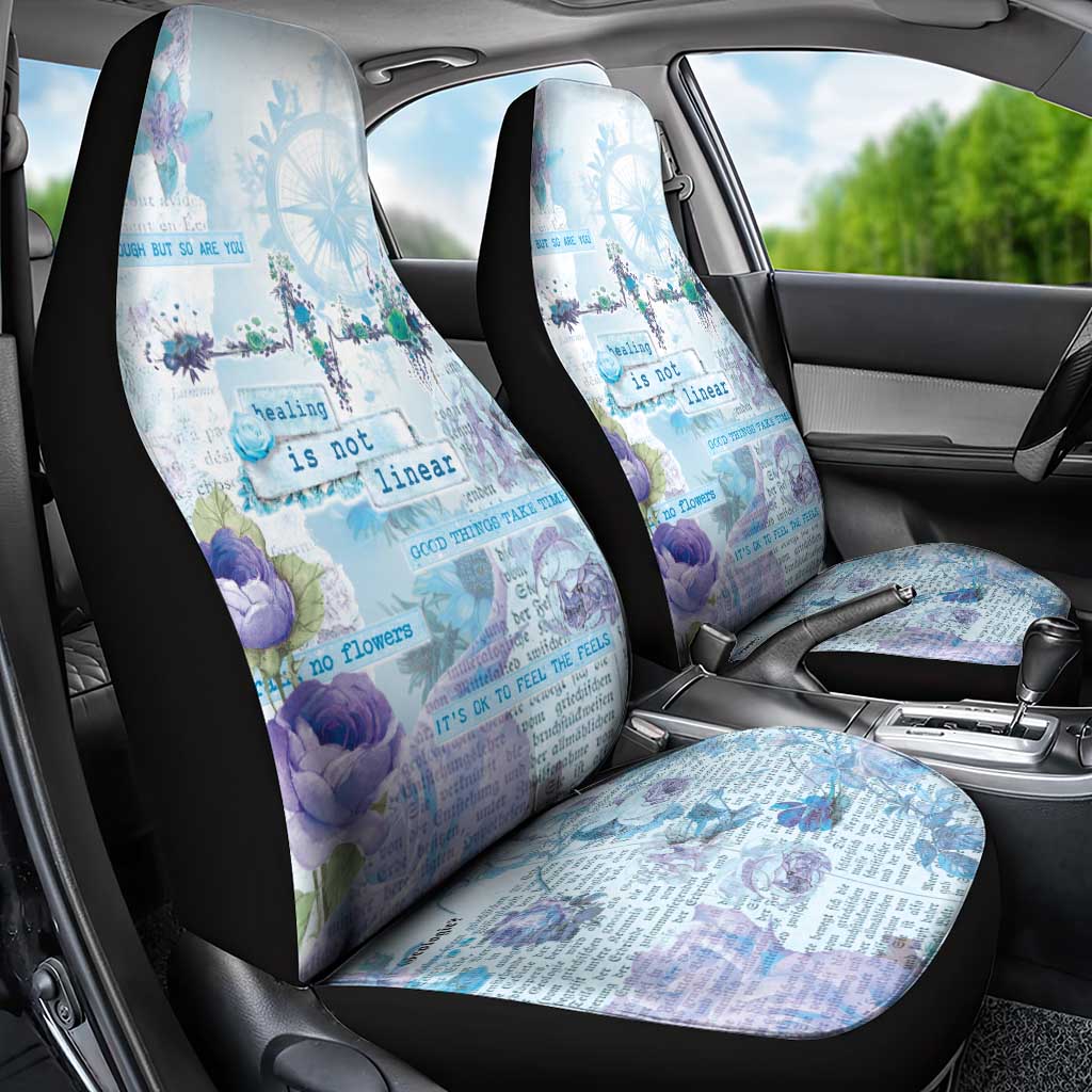 Mental Health Car Seat Cover Healing Is Not Linear - Wonder Print Shop