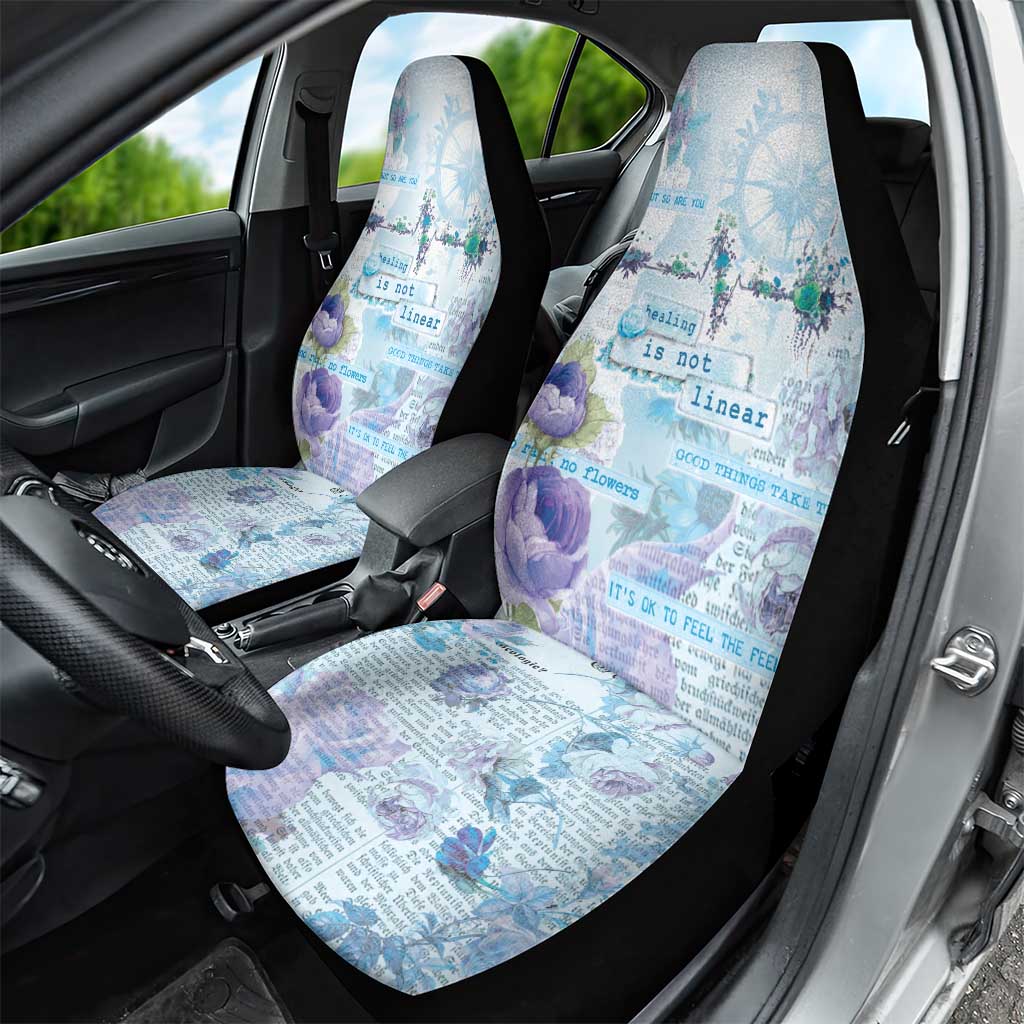 Mental Health Car Seat Cover Healing Is Not Linear - Wonder Print Shop