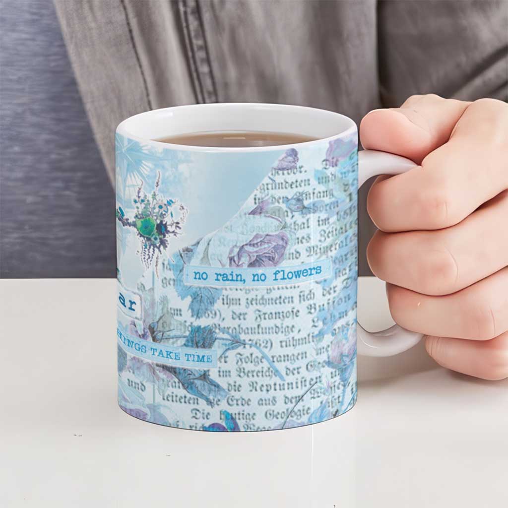 Mental Health Ceramic Mug Healing Is Not Linear - Wonder Print Shop