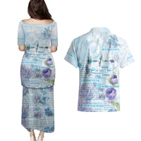 Mental Health Couples Matching Puletasi and Hawaiian Shirt Healing Is Not Linear - Wonder Print Shop