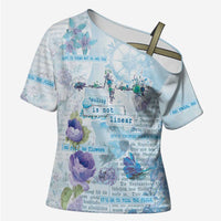 Mental Health Cross Shoulder Shirt Healing Is Not Linear - Wonder Print Shop