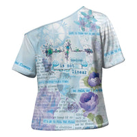 Mental Health Cross Shoulder Shirt Healing Is Not Linear - Wonder Print Shop