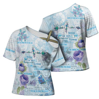 Mental Health Cross Shoulder Shirt Healing Is Not Linear - Wonder Print Shop