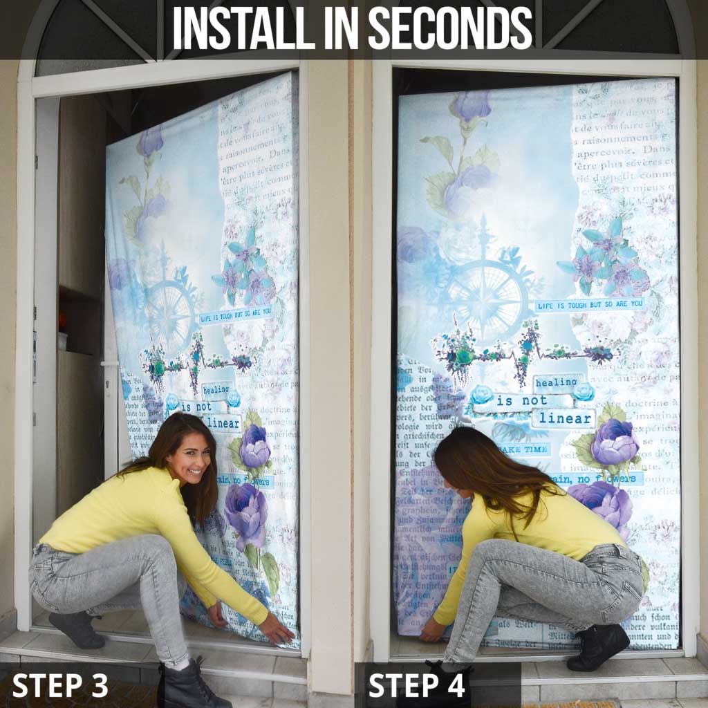 Mental Health Door Cover Healing Is Not Linear - Wonder Print Shop