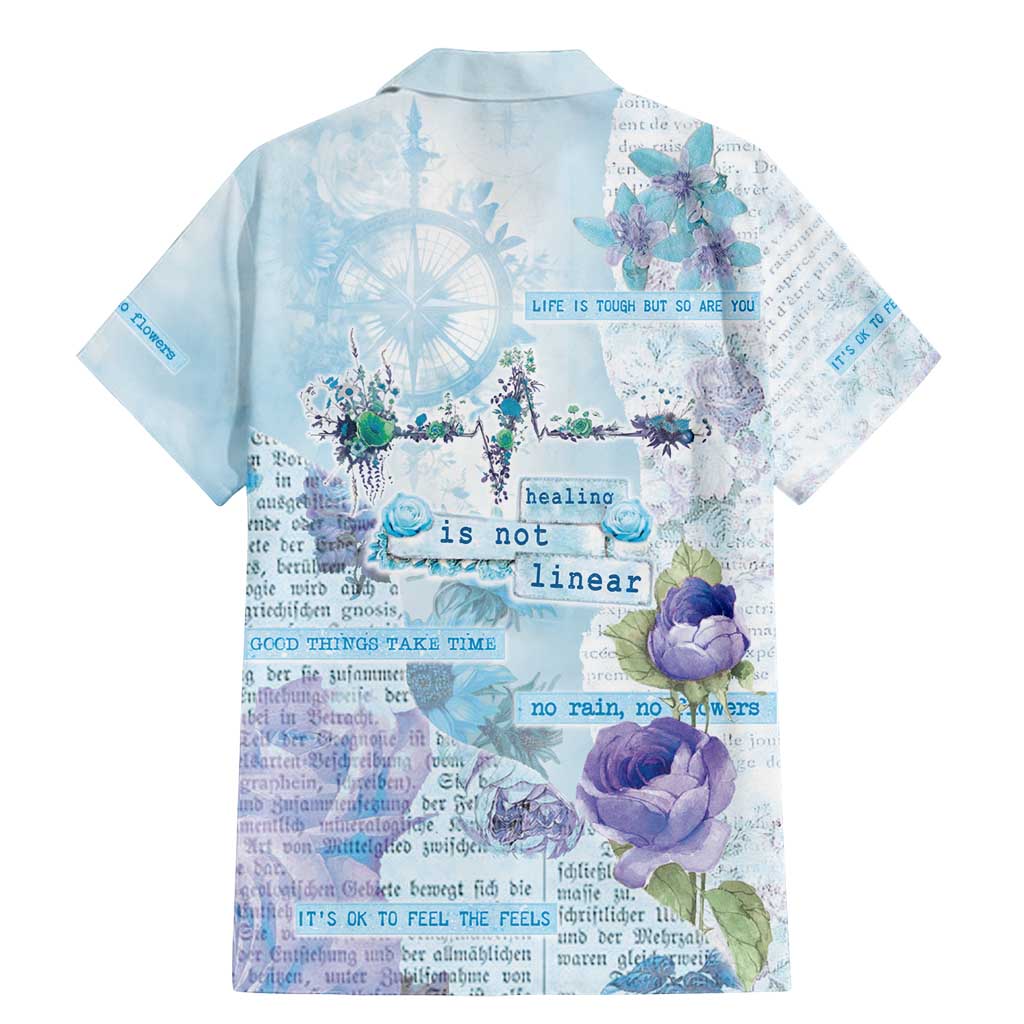 Mental Health Family Matching Mermaid Dress and Hawaiian Shirt Healing Is Not Linear - Wonder Print Shop