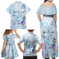 Mental Health Family Matching Off Shoulder Maxi Dress and Hawaiian Shirt Healing Is Not Linear - Wonder Print Shop