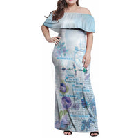 Mental Health Family Matching Off Shoulder Maxi Dress and Hawaiian Shirt Healing Is Not Linear - Wonder Print Shop