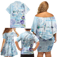 Mental Health Family Matching Off Shoulder Short Dress and Hawaiian Shirt Healing Is Not Linear - Wonder Print Shop