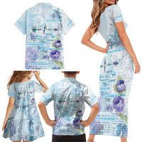 Mental Health Family Matching Short Sleeve Bodycon Dress and Hawaiian Shirt Healing Is Not Linear - Wonder Print Shop