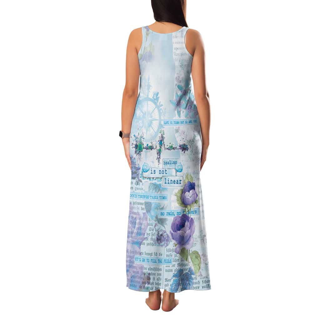 Mental Health Family Matching Tank Maxi Dress and Hawaiian Shirt Healing Is Not Linear - Wonder Print Shop