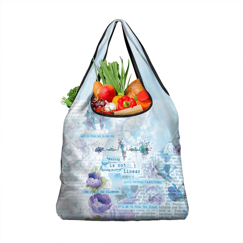 Mental Health Grocery Bag Healing Is Not Linear - Wonder Print Shop