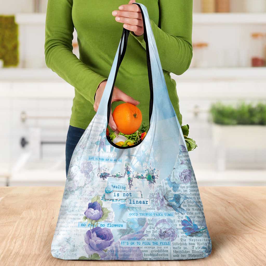 Mental Health Grocery Bag Healing Is Not Linear - Wonder Print Shop