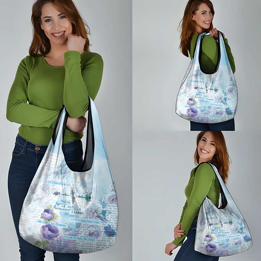 Mental Health Grocery Bag Healing Is Not Linear - Wonder Print Shop