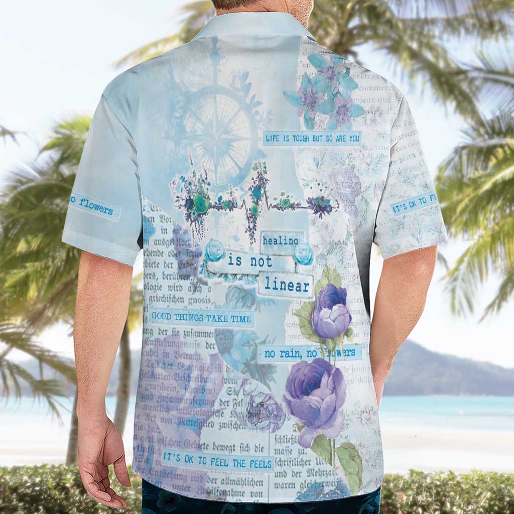 Mental Health Hawaiian Shirt Healing Is Not Linear - Wonder Print Shop