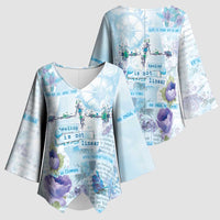 Mental Health Kimono Sleeve Blouse Healing Is Not Linear - Wonder Print Shop