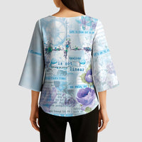Mental Health Kimono Sleeve Blouse Healing Is Not Linear - Wonder Print Shop