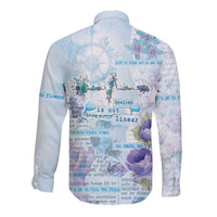 Mental Health Long Sleeve Button Shirt Healing Is Not Linear - Wonder Print Shop