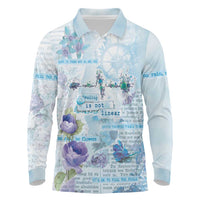 Mental Health Long Sleeve Polo Shirt Healing Is Not Linear - Wonder Print Shop