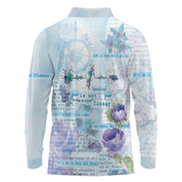 Mental Health Long Sleeve Polo Shirt Healing Is Not Linear - Wonder Print Shop