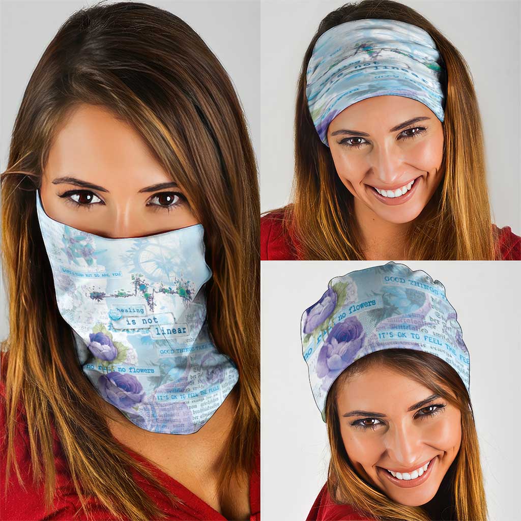 Mental Health Neck Gaiter Healing Is Not Linear LT05