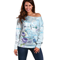 Mental Health Off Shoulder Sweater Healing Is Not Linear - Wonder Print Shop