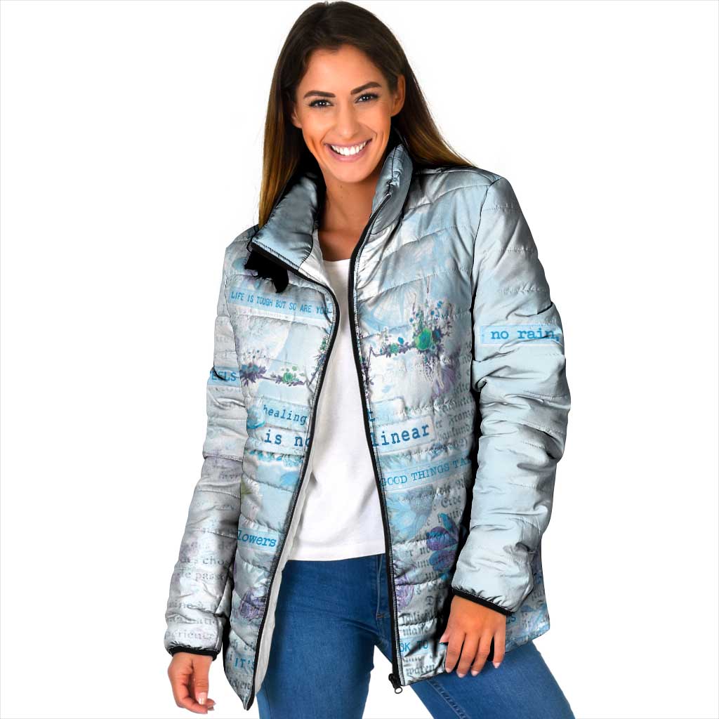 Mental Health Padded Jacket Healing Is Not Linear - Wonder Print Shop