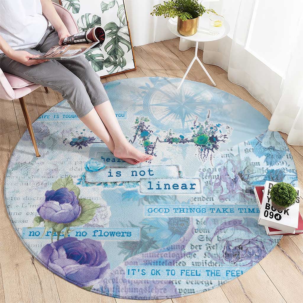 Mental Health Round Carpet Healing Is Not Linear - Wonder Print Shop