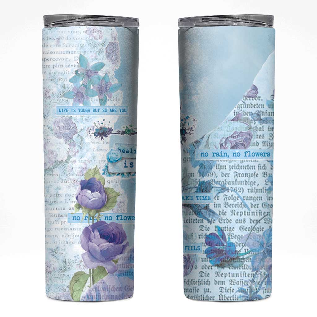 Mental Health Skinny Tumbler Healing Is Not Linear - Wonder Print Shop