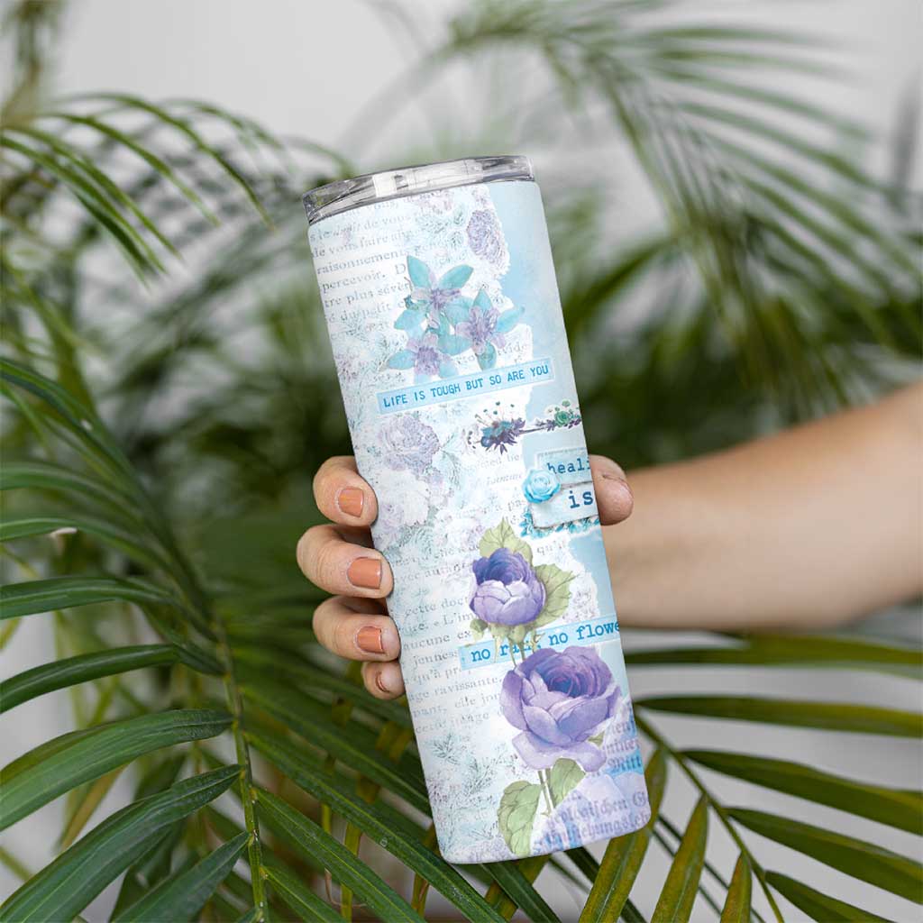 Mental Health Skinny Tumbler Healing Is Not Linear - Wonder Print Shop