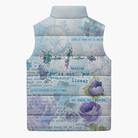 Mental Health Sleeveless Puffer Jacket Healing Is Not Linear - Wonder Print Shop