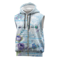 Mental Health Sleeveless Zip Hoodie Healing Is Not Linear - Wonder Print Shop