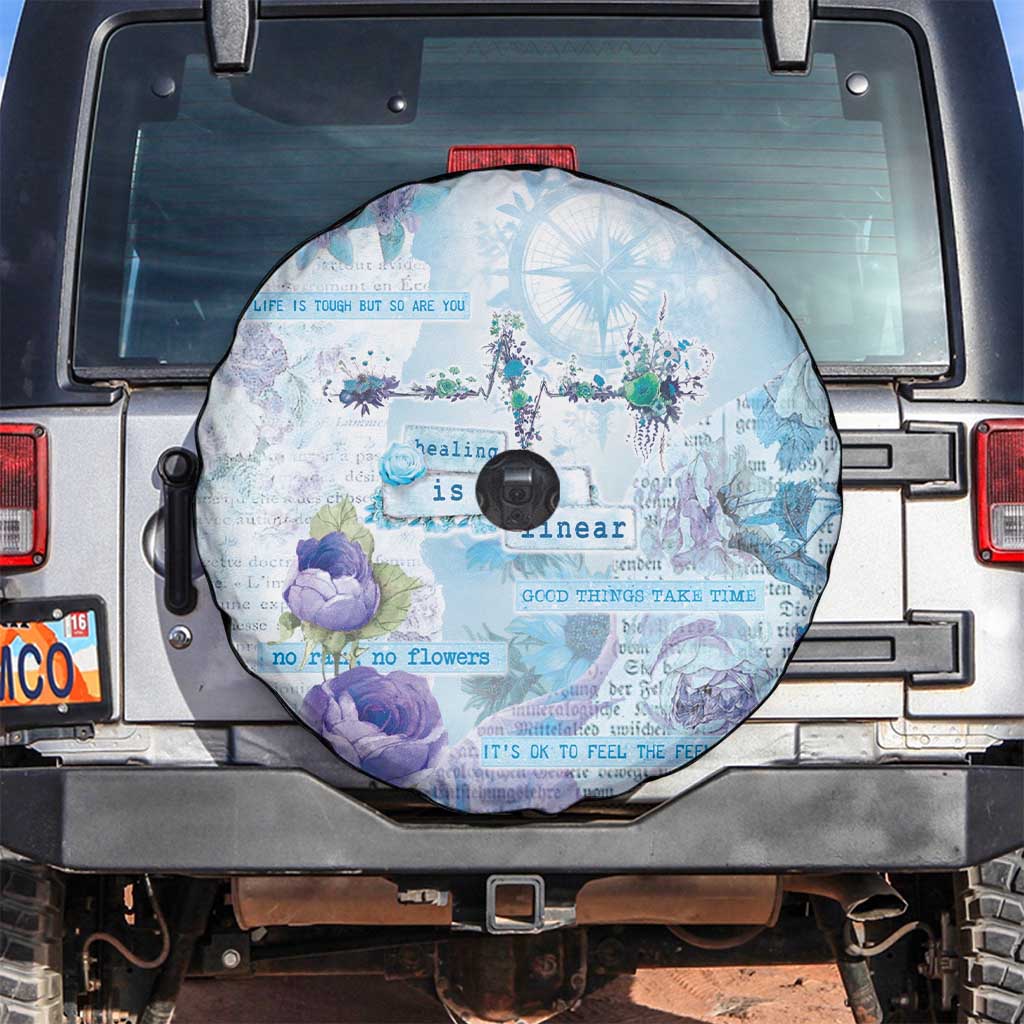 Mental Health Spare Tire Cover Healing Is Not Linear - Wonder Print Shop