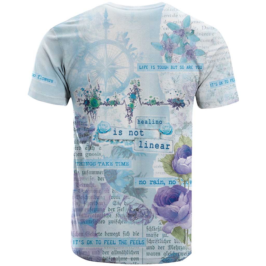 Mental Health T Shirt Healing Is Not Linear - Wonder Print Shop