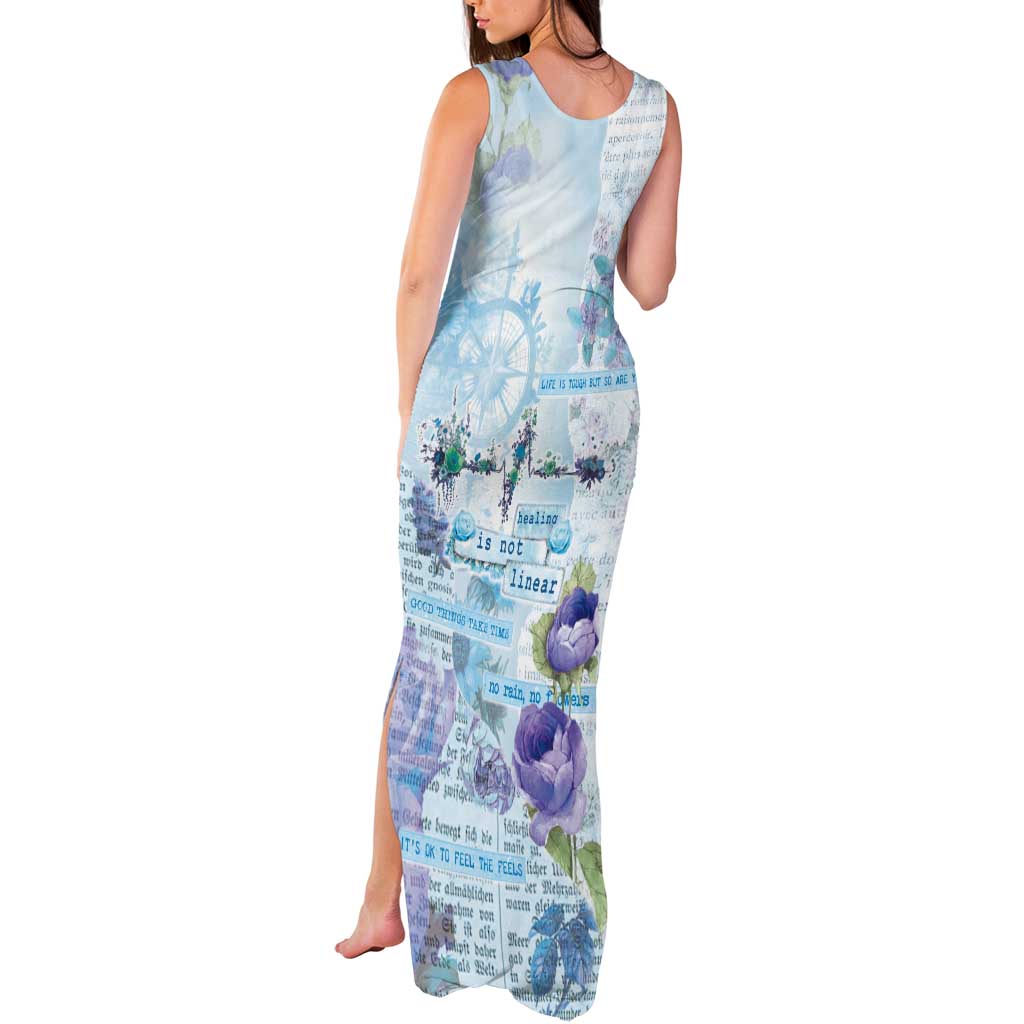 Mental Health Tank Maxi Dress Healing Is Not Linear - Wonder Print Shop