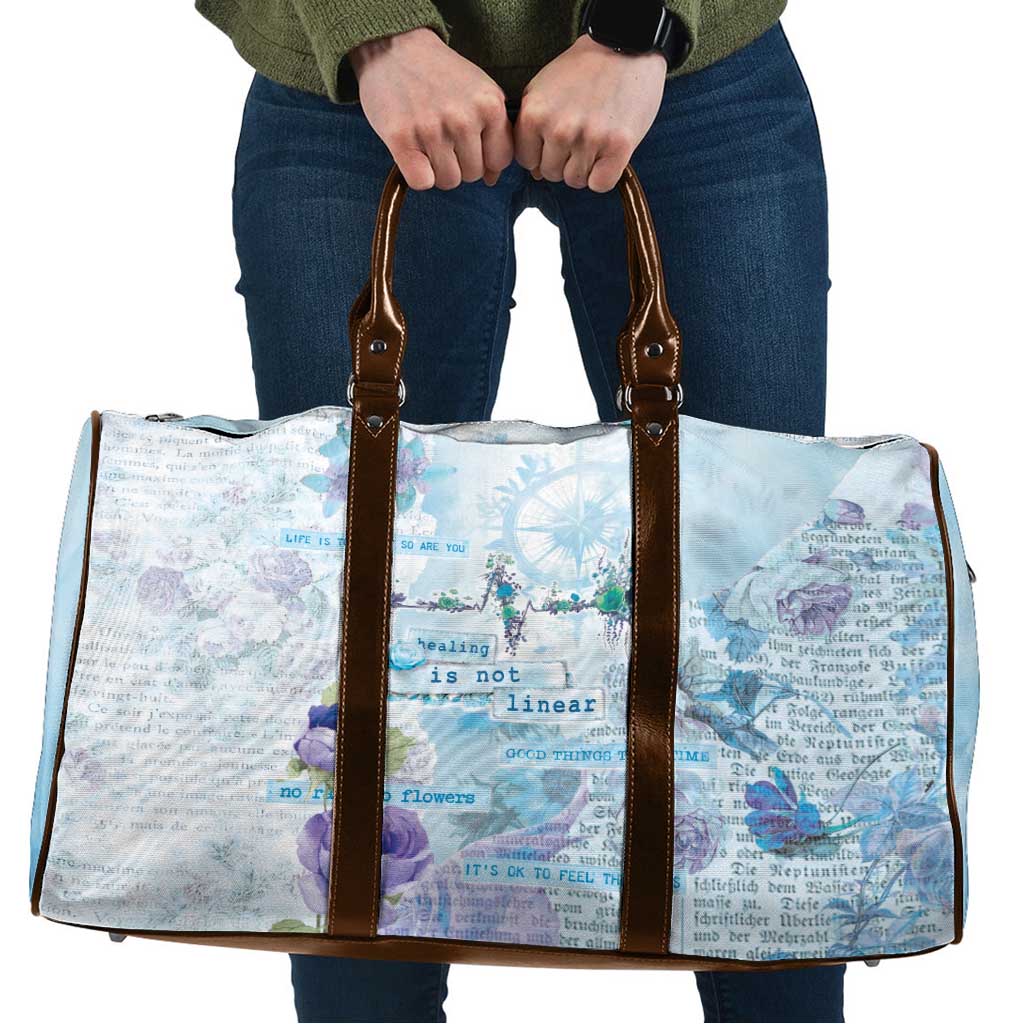 Mental Health Travel Bag Healing Is Not Linear - Wonder Print Shop