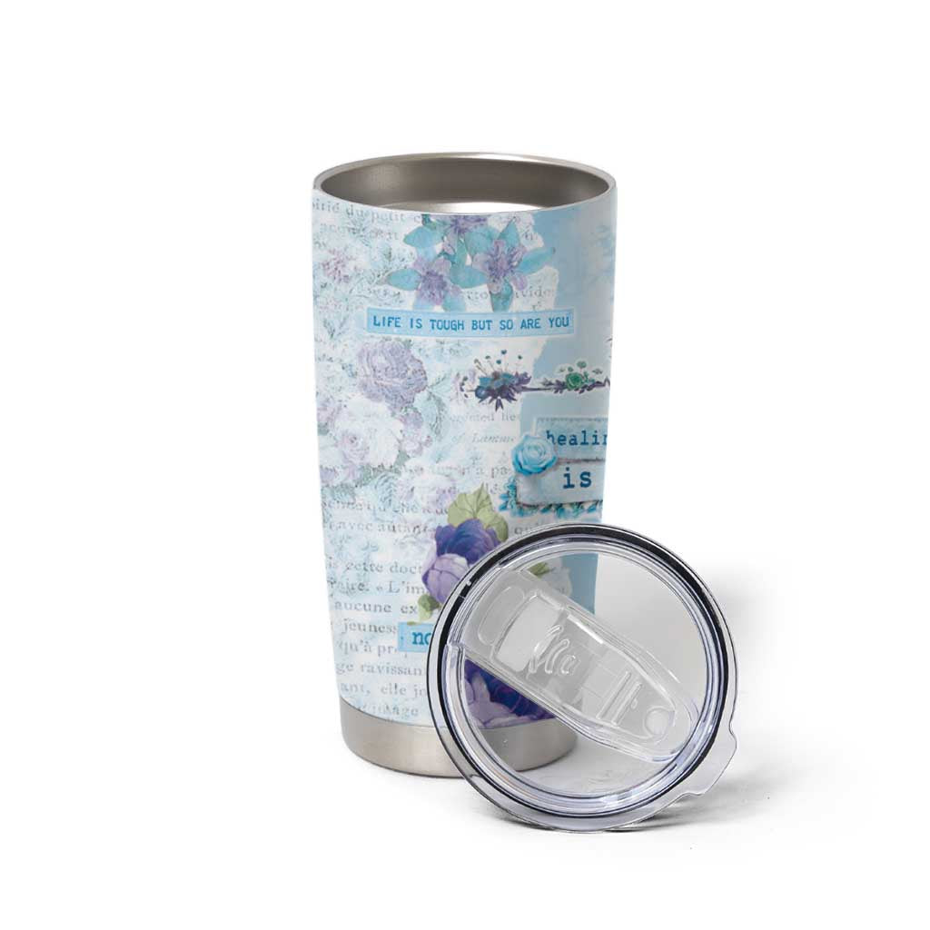 Mental Health Tumbler Cup Healing Is Not Linear - Wonder Print Shop